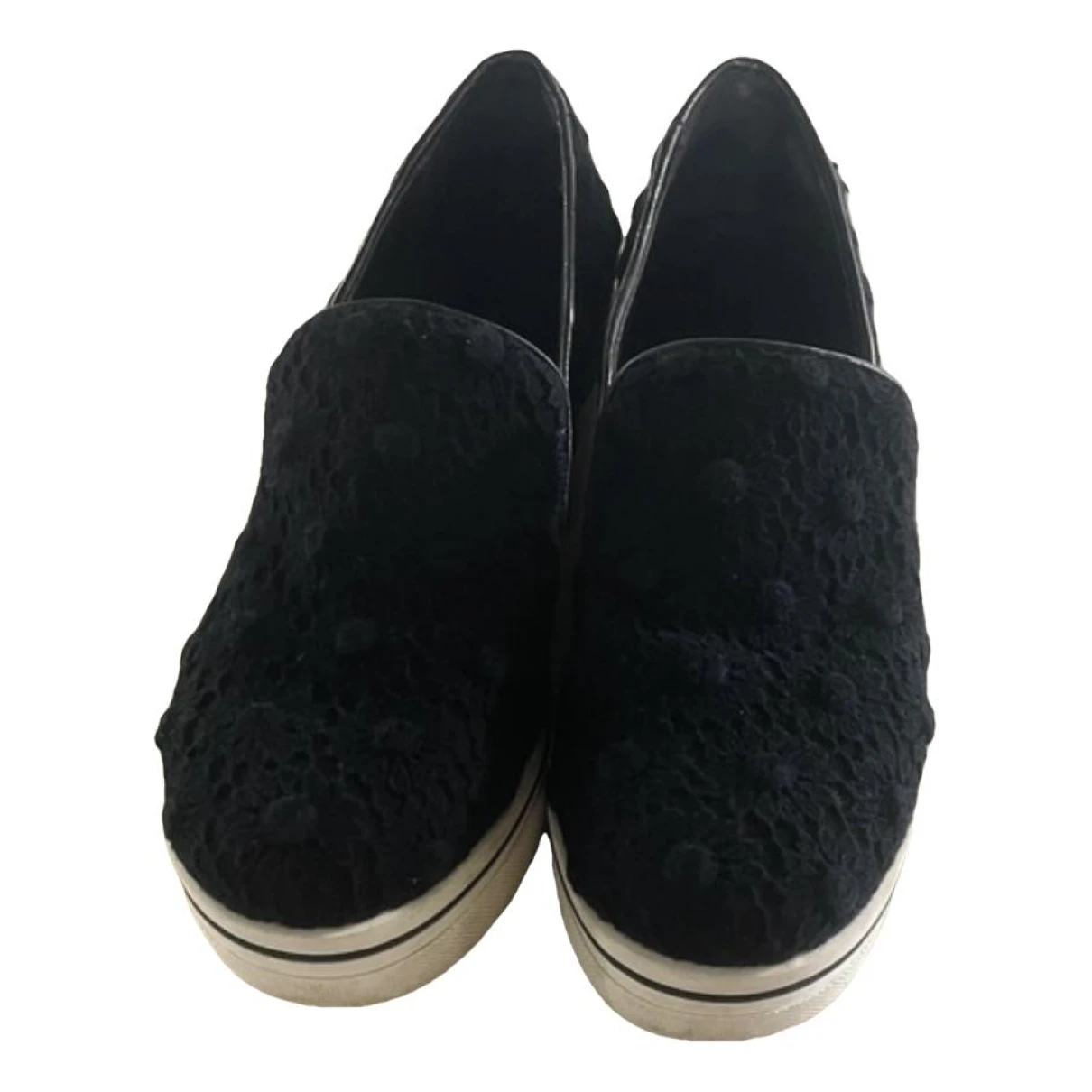 Pre-owned Stella Mccartney Cloth Trainers In Black
