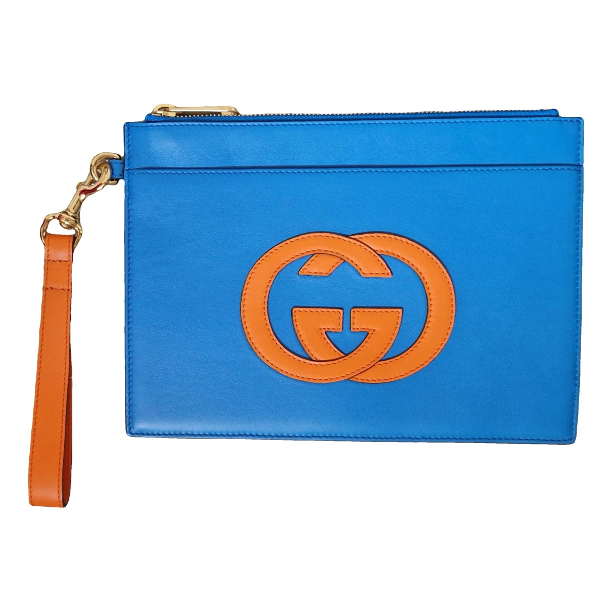 Pre-owned Gucci Leather Bag In Blue