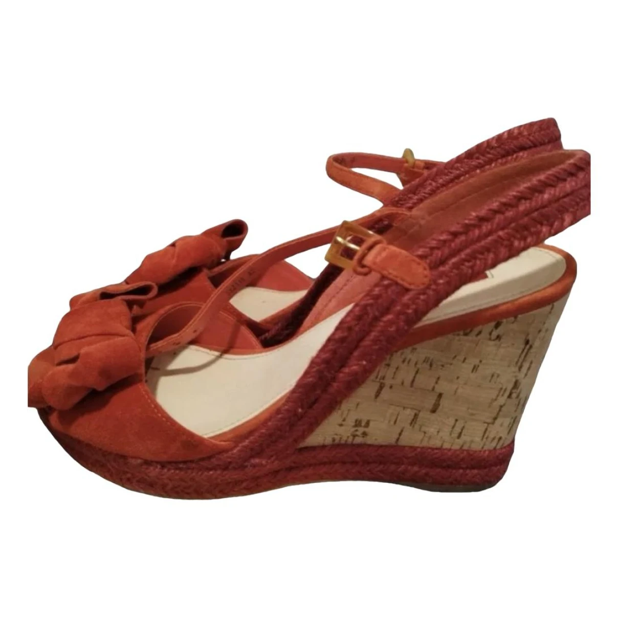 Pre-owned Prada Sandal In Red