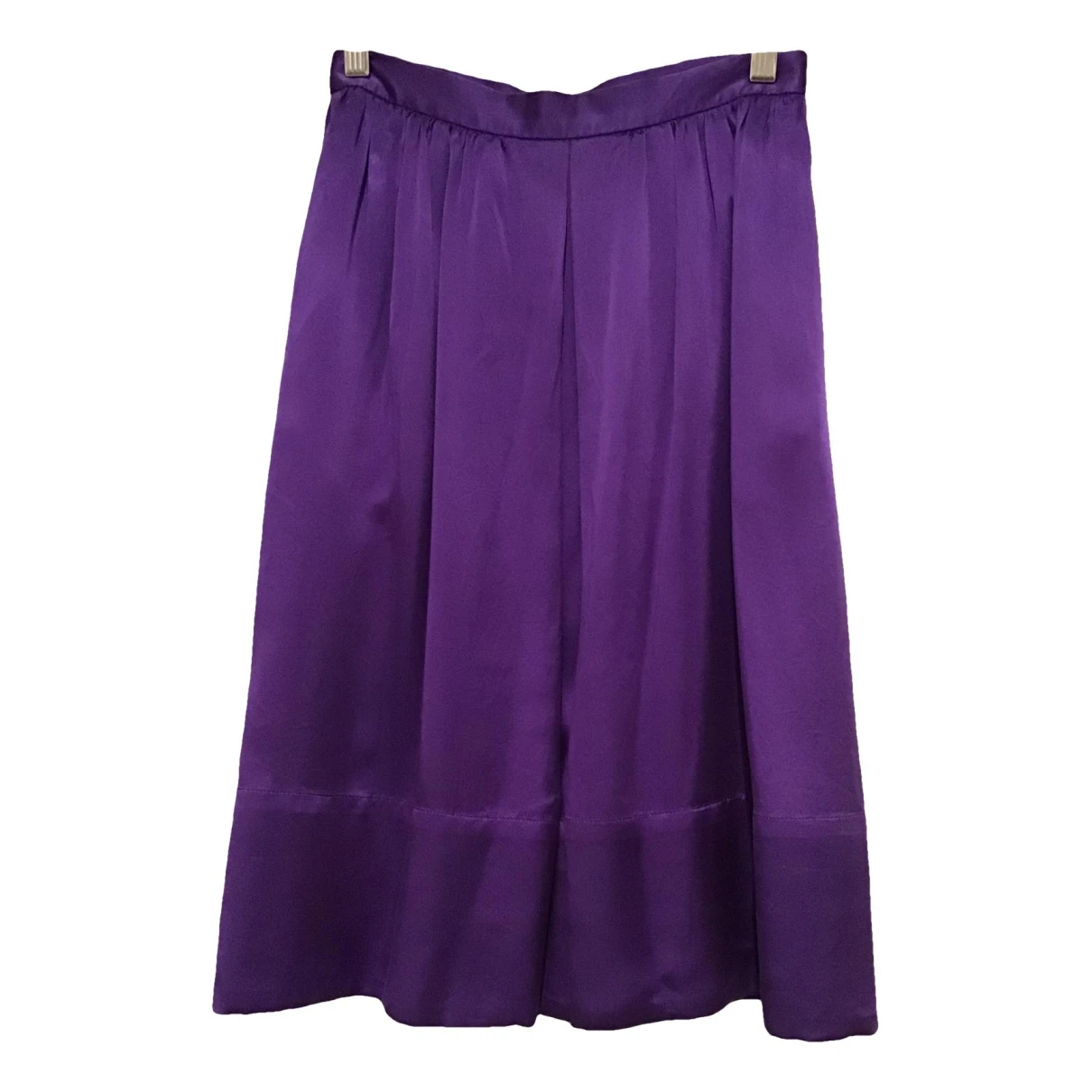 Pre-owned Dolce & Gabbana Silk Skirt In Purple