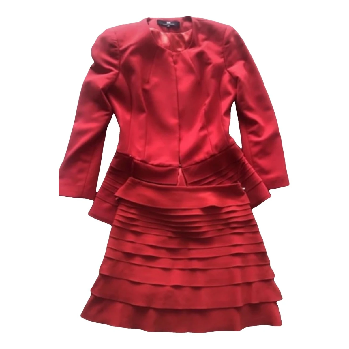 Pre-owned Elisabetta Franchi Mini Dress In Red