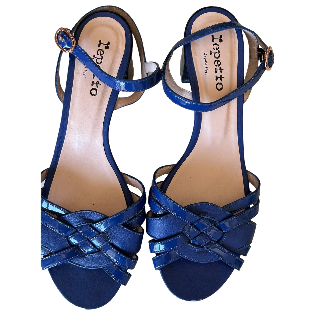 Pre-owned Repetto Leather Sandal In Blue