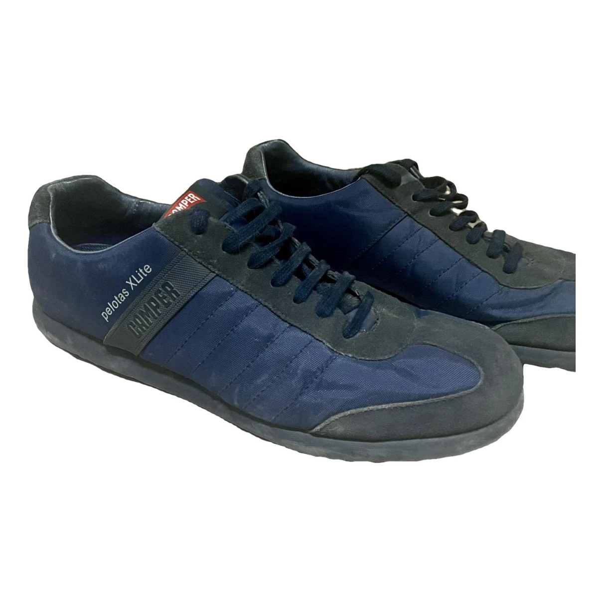 Pre-owned Camper Vegan Leather Low Trainers In Navy