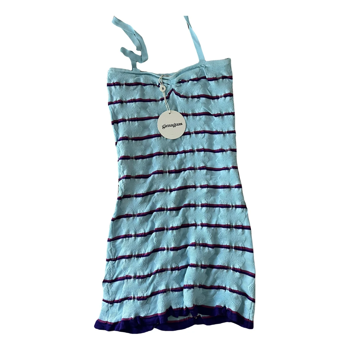 Pre-owned Gimaguas Mini Dress In Turquoise