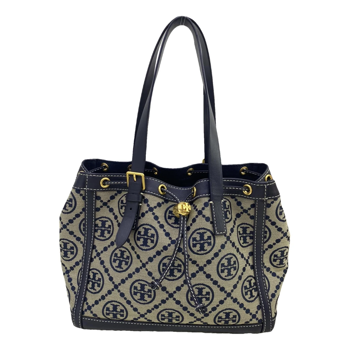 Pre-owned Tory Burch Cloth Tote In Blue