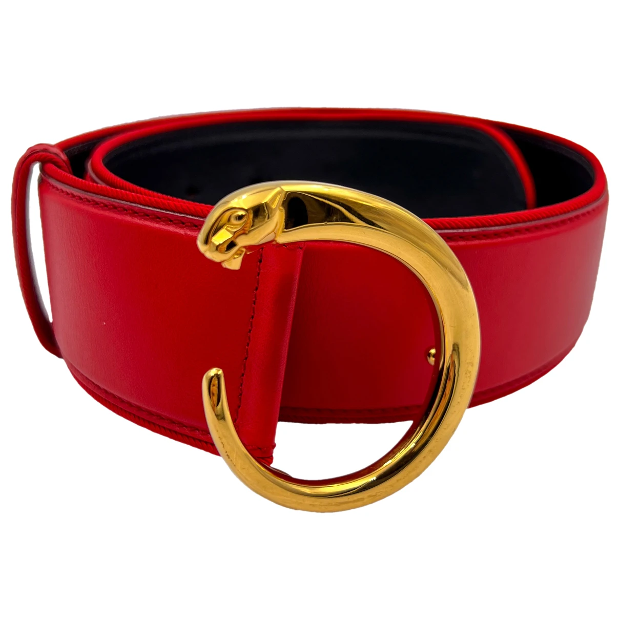 Pre-owned Cartier Leather Belt In Red
