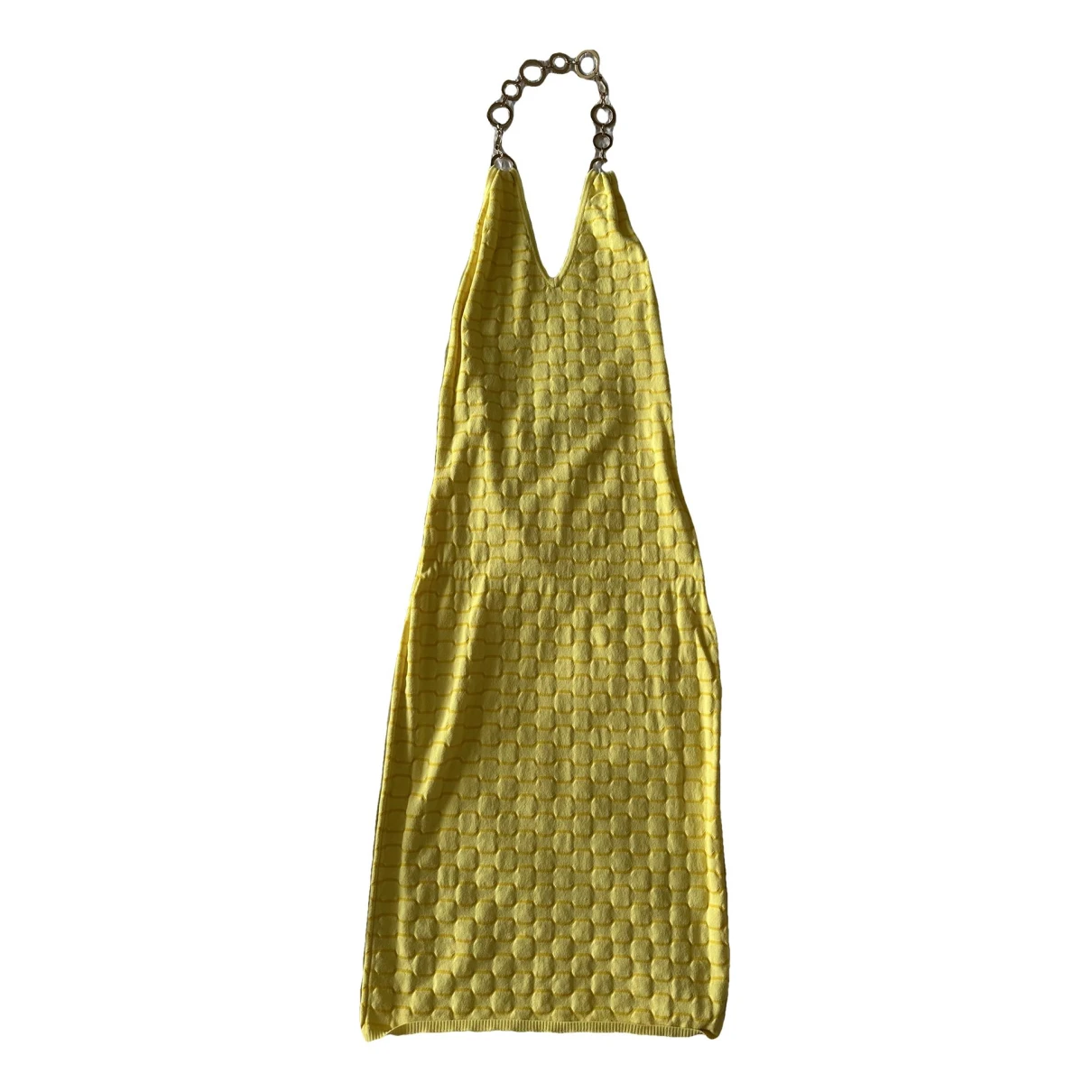 Pre-owned Musier Mid-length Dress In Yellow