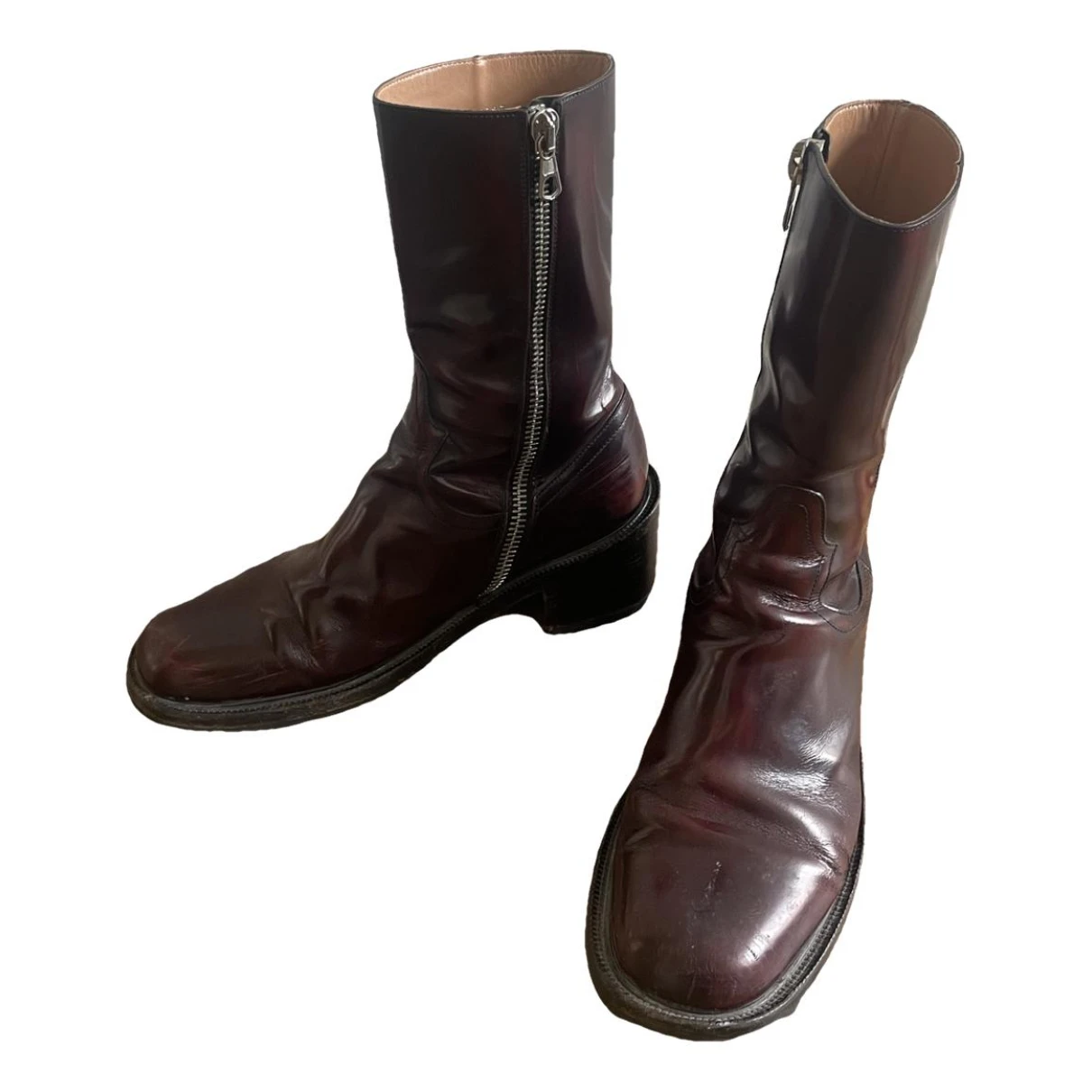 Pre-owned Dries Van Noten Leather Boots In Other