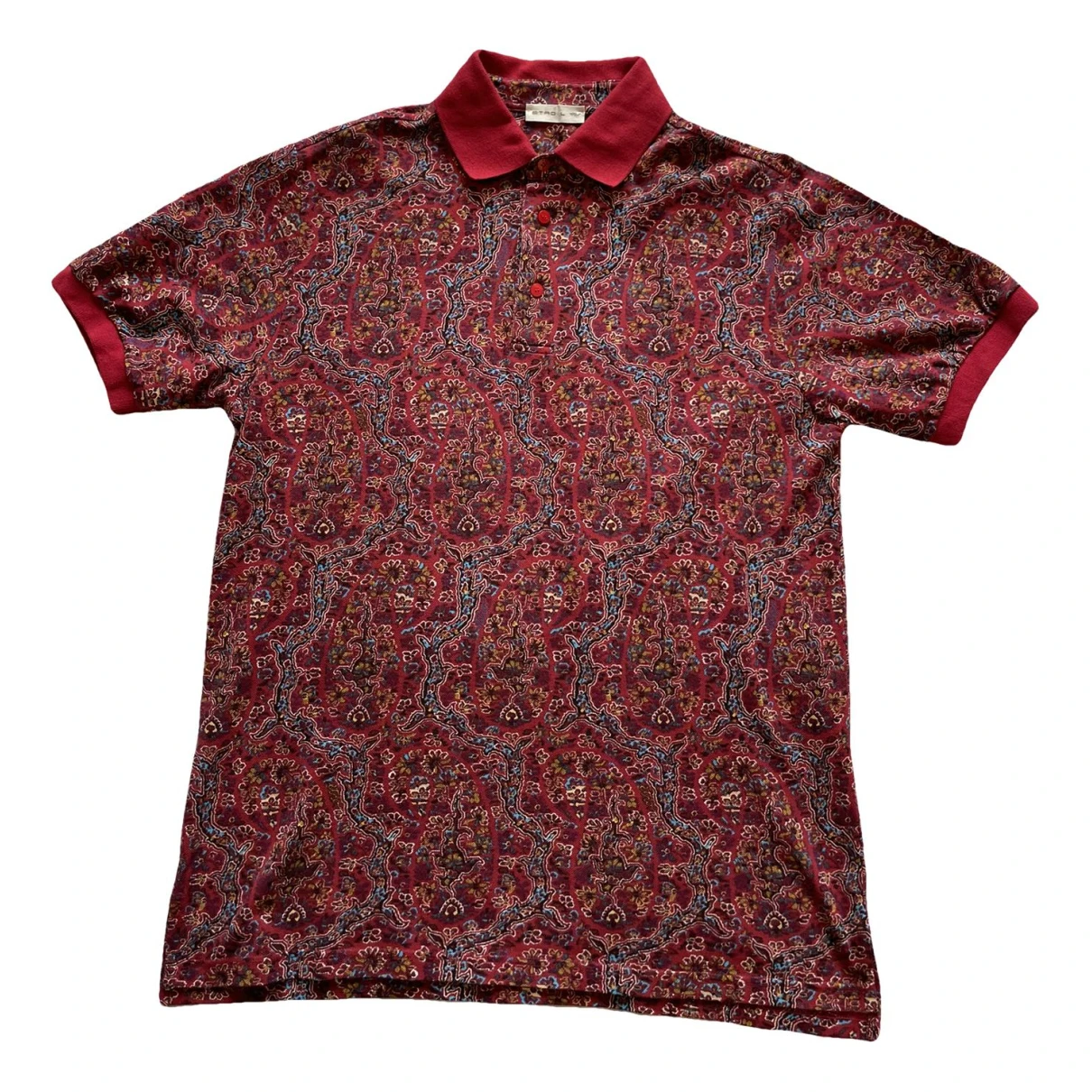 Pre-owned Etro Polo Shirt In Burgundy