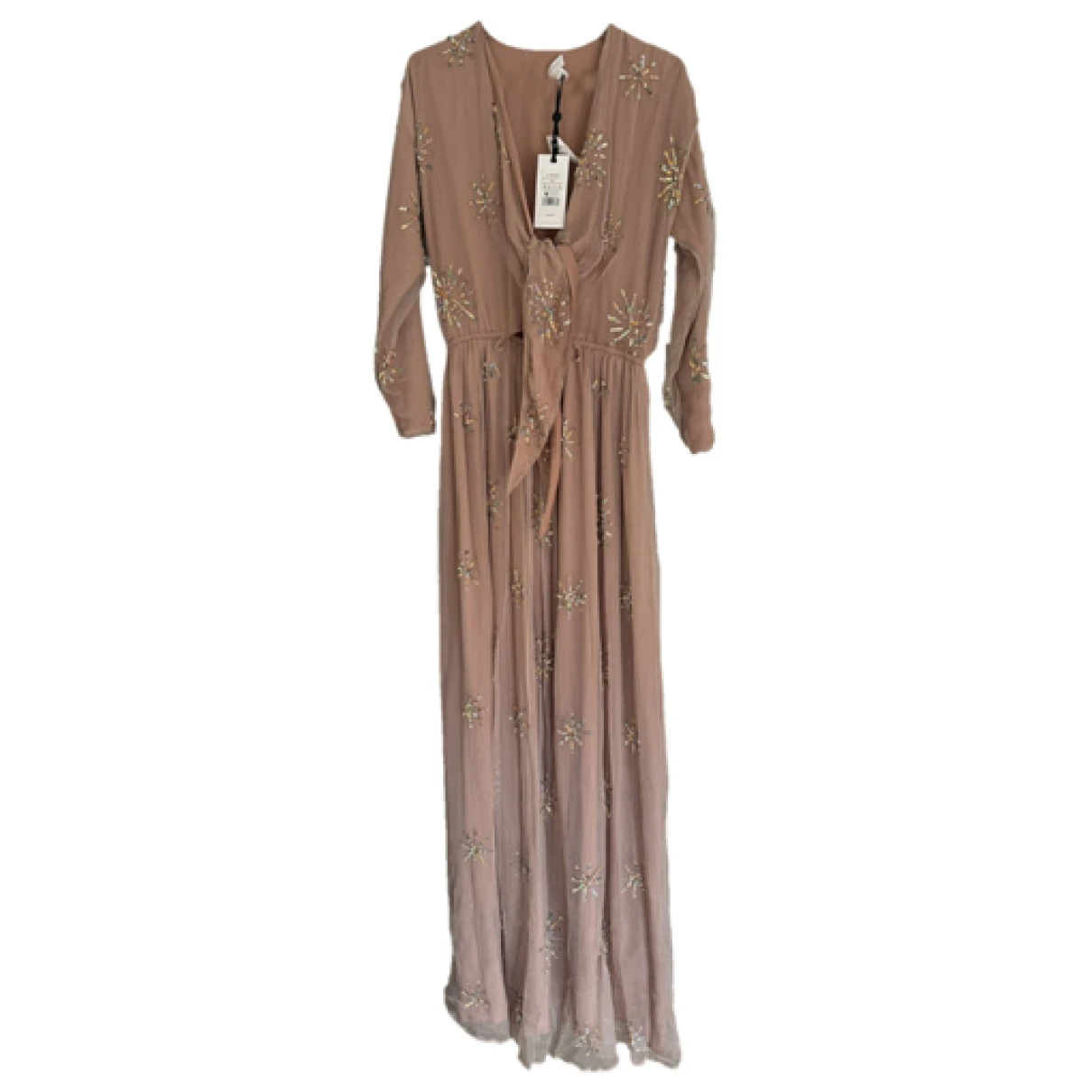 Pre-owned Hoss Intropia Glitter Maxi Dress In Pink