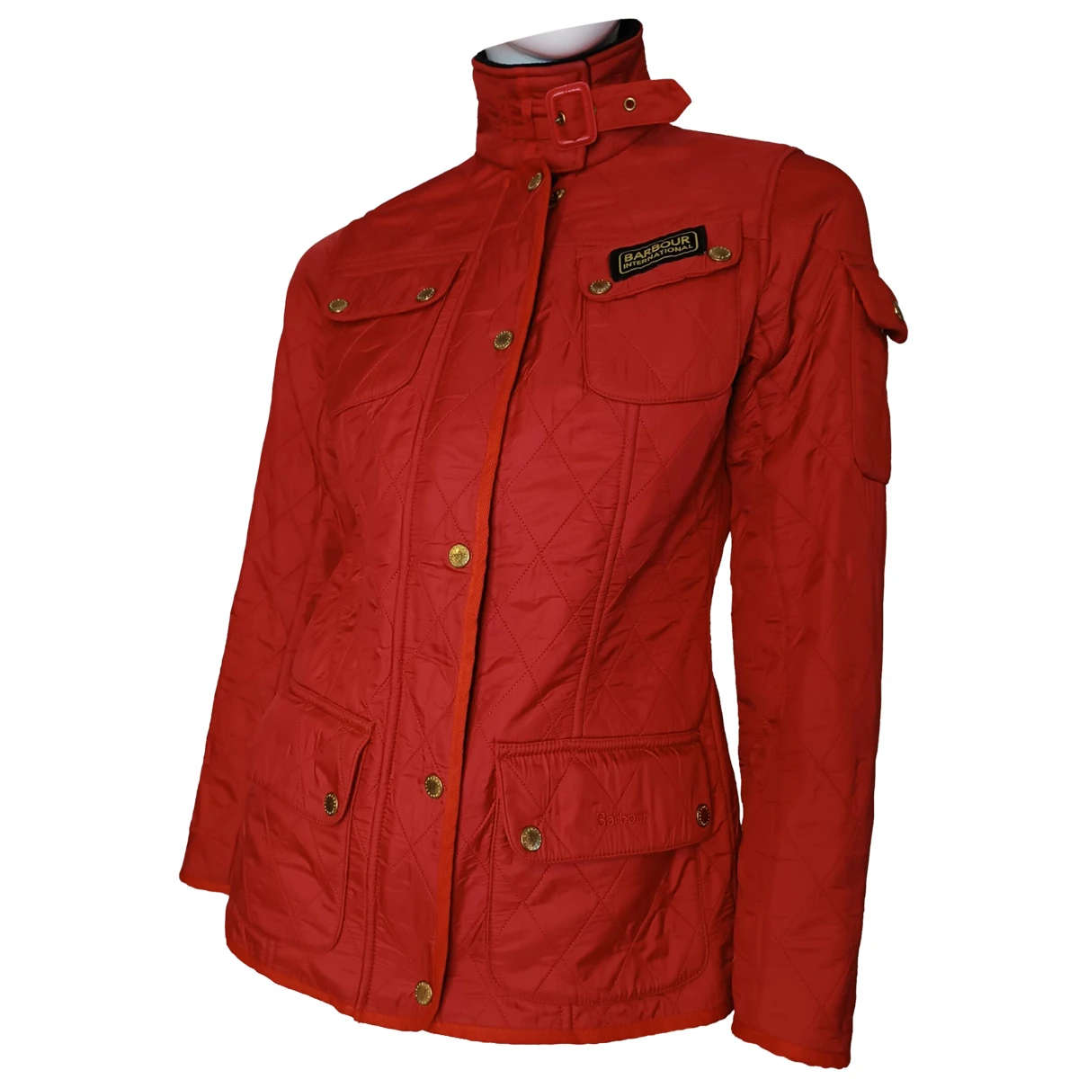 Pre-owned Barbour Puffer In Red
