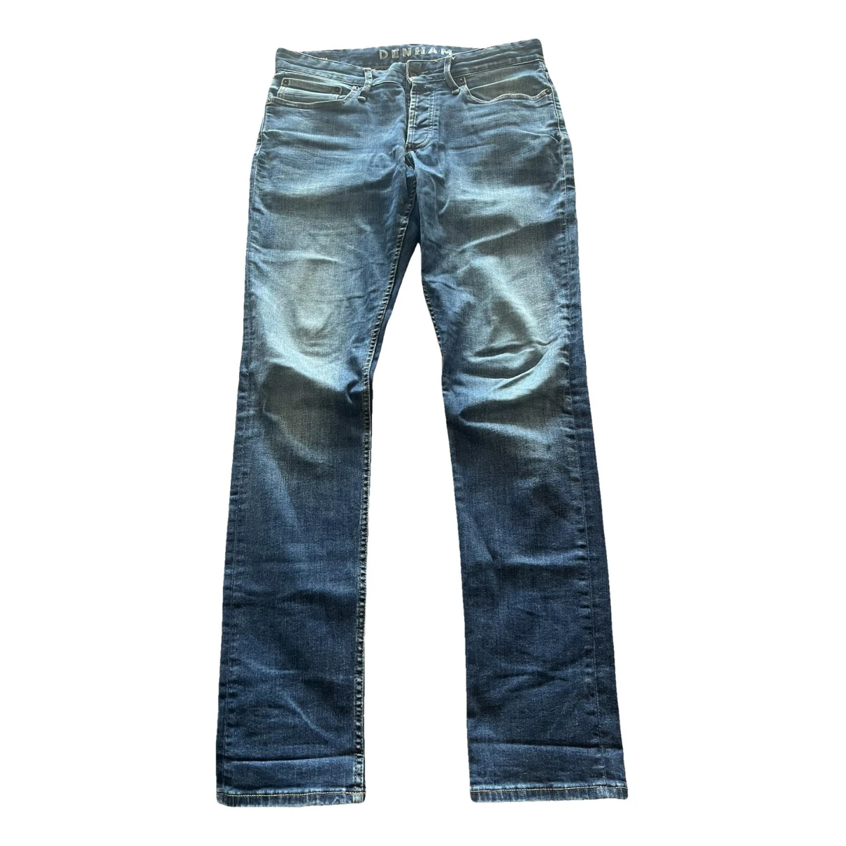 Pre-owned Denham Slim Jean In Blue