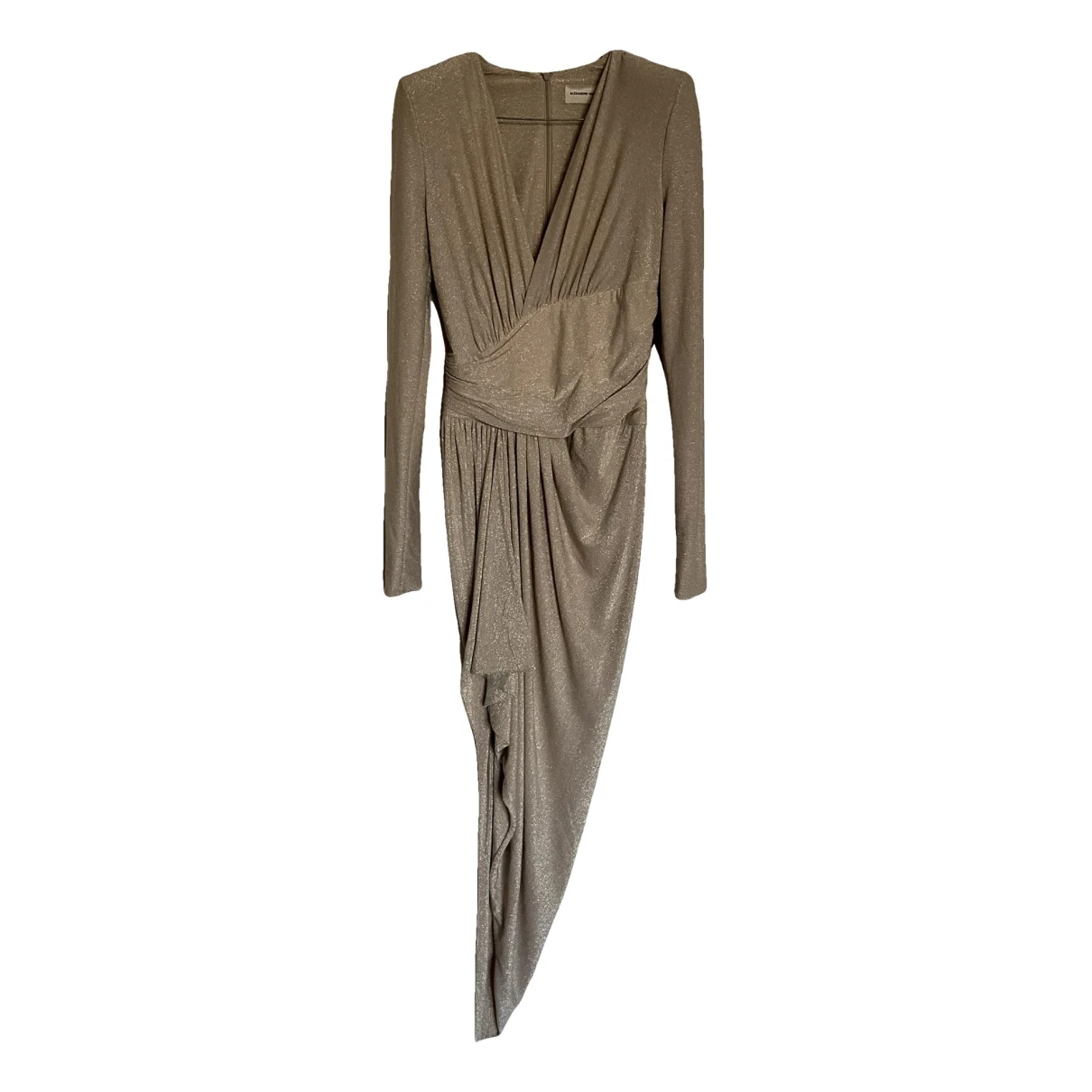Pre-owned Alexandre Vauthier Maxi Dress In Gold