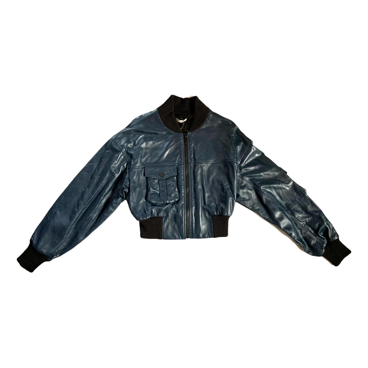 Pre-owned The Mannei Leather Biker Jacket In Other