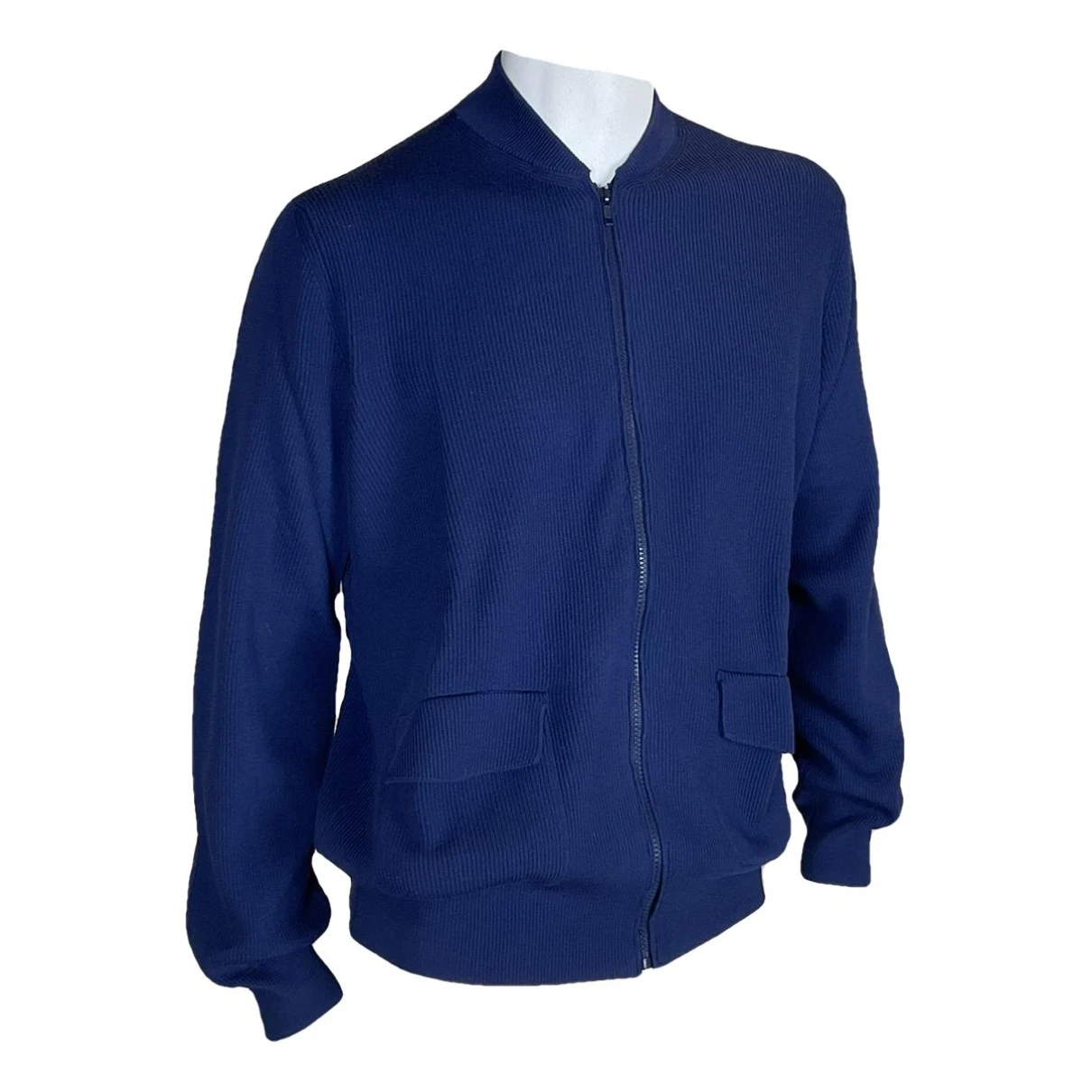 Pre-owned Malo Wool Vest In Blue