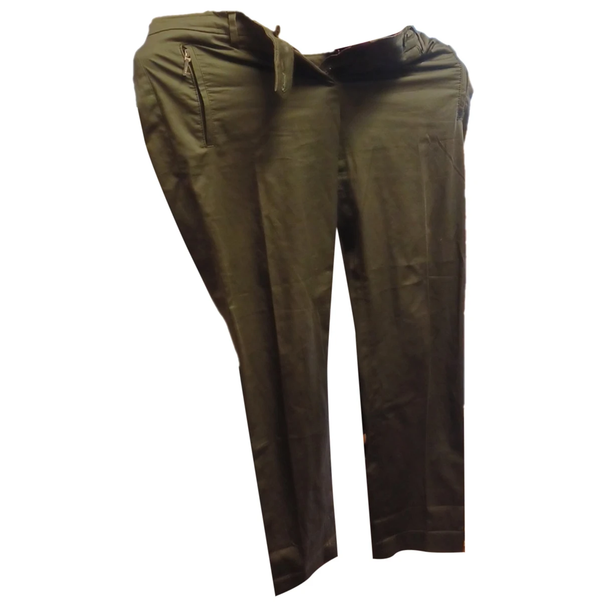 Pre-owned Seventy Straight Pants In Green