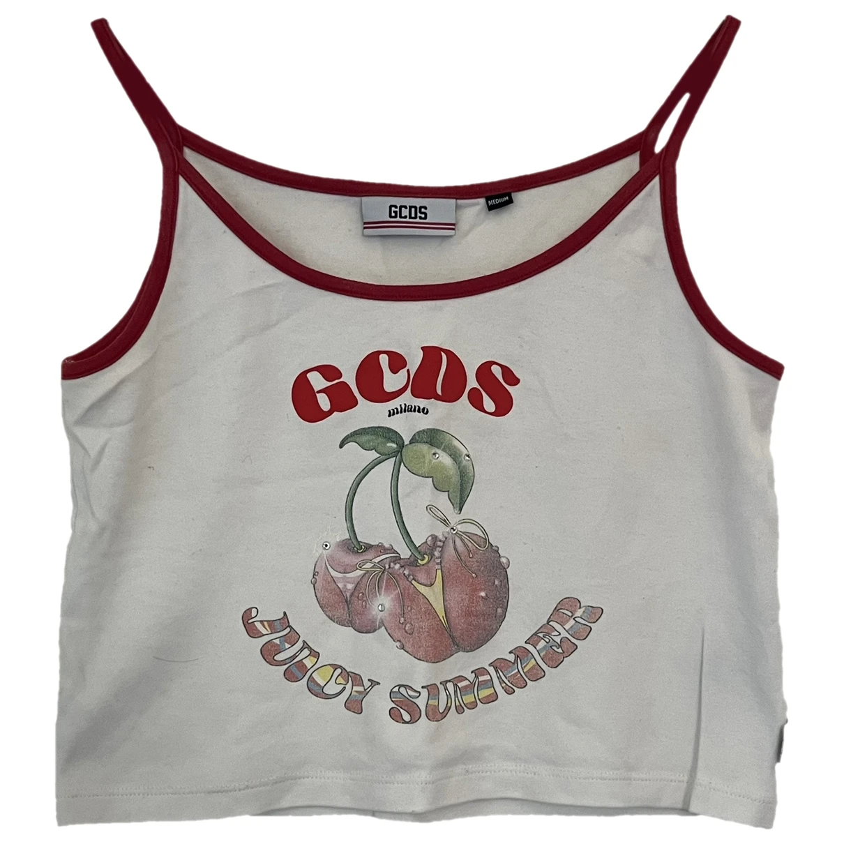 Pre-owned Gcds Camisole In White