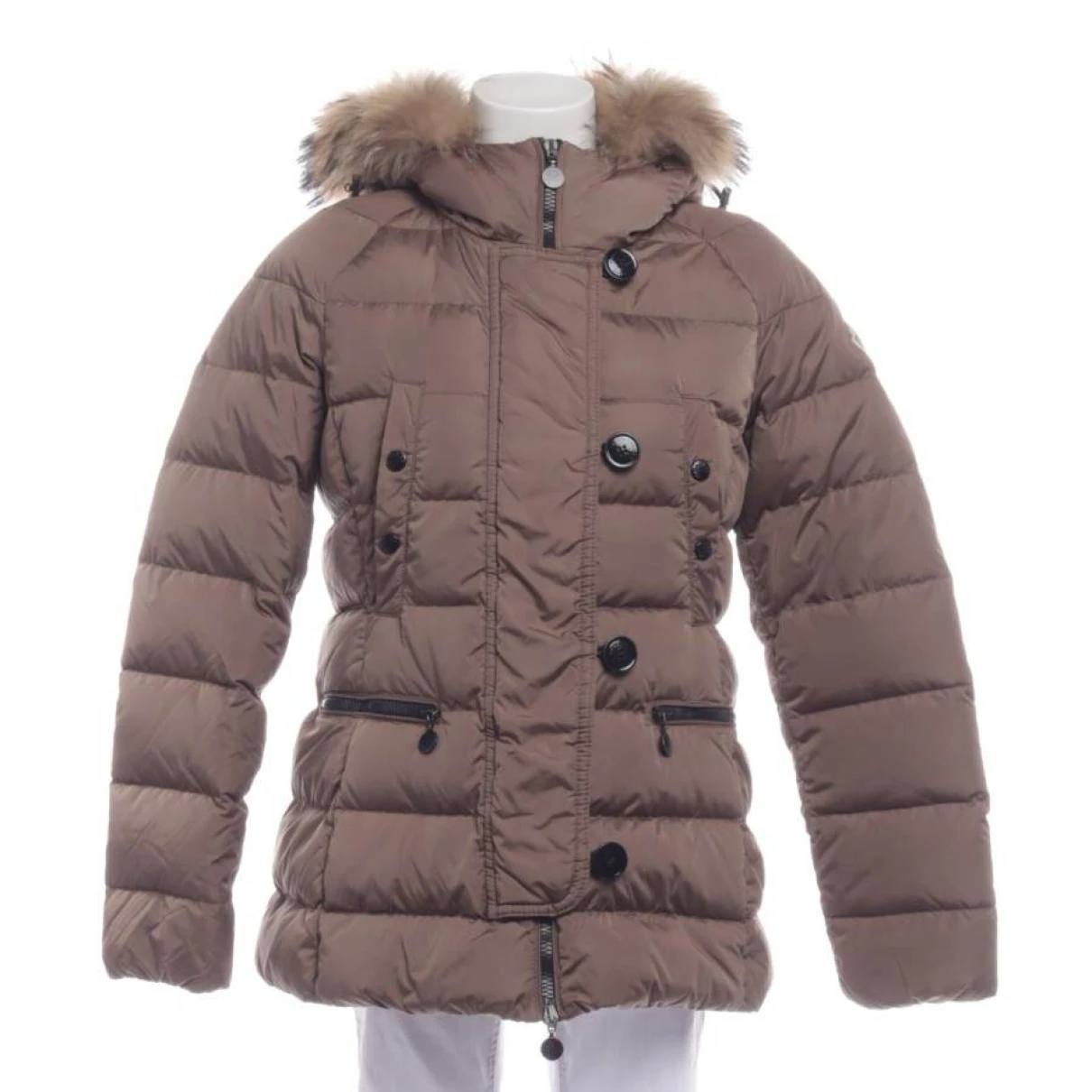 Pre-owned Moncler Coat In Brown