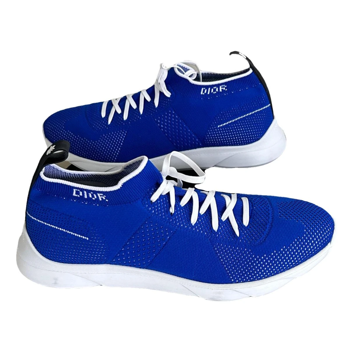 Pre-owned Dior Cloth Low Trainers In Blue