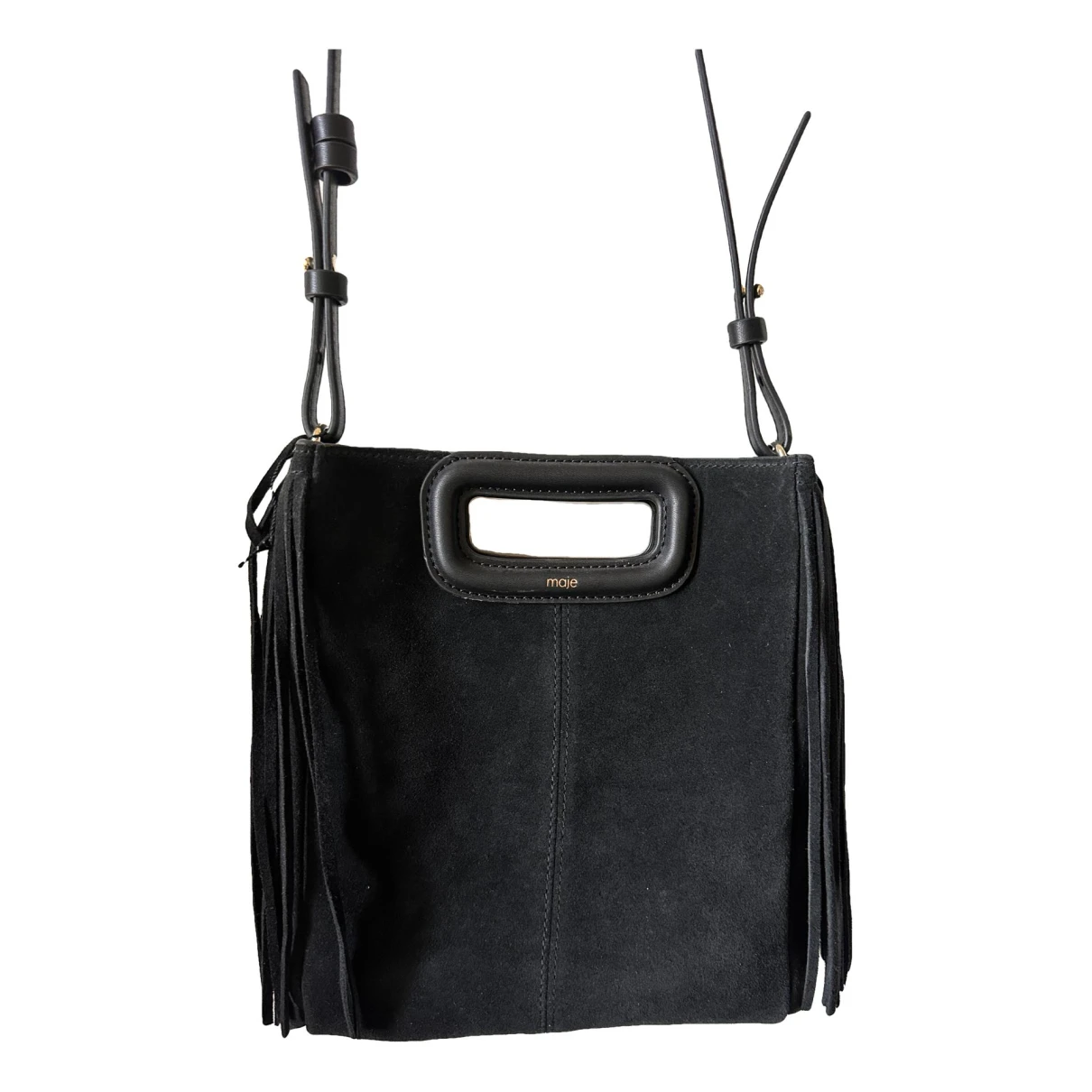 Pre-owned Maje Sac M Handbag In Black