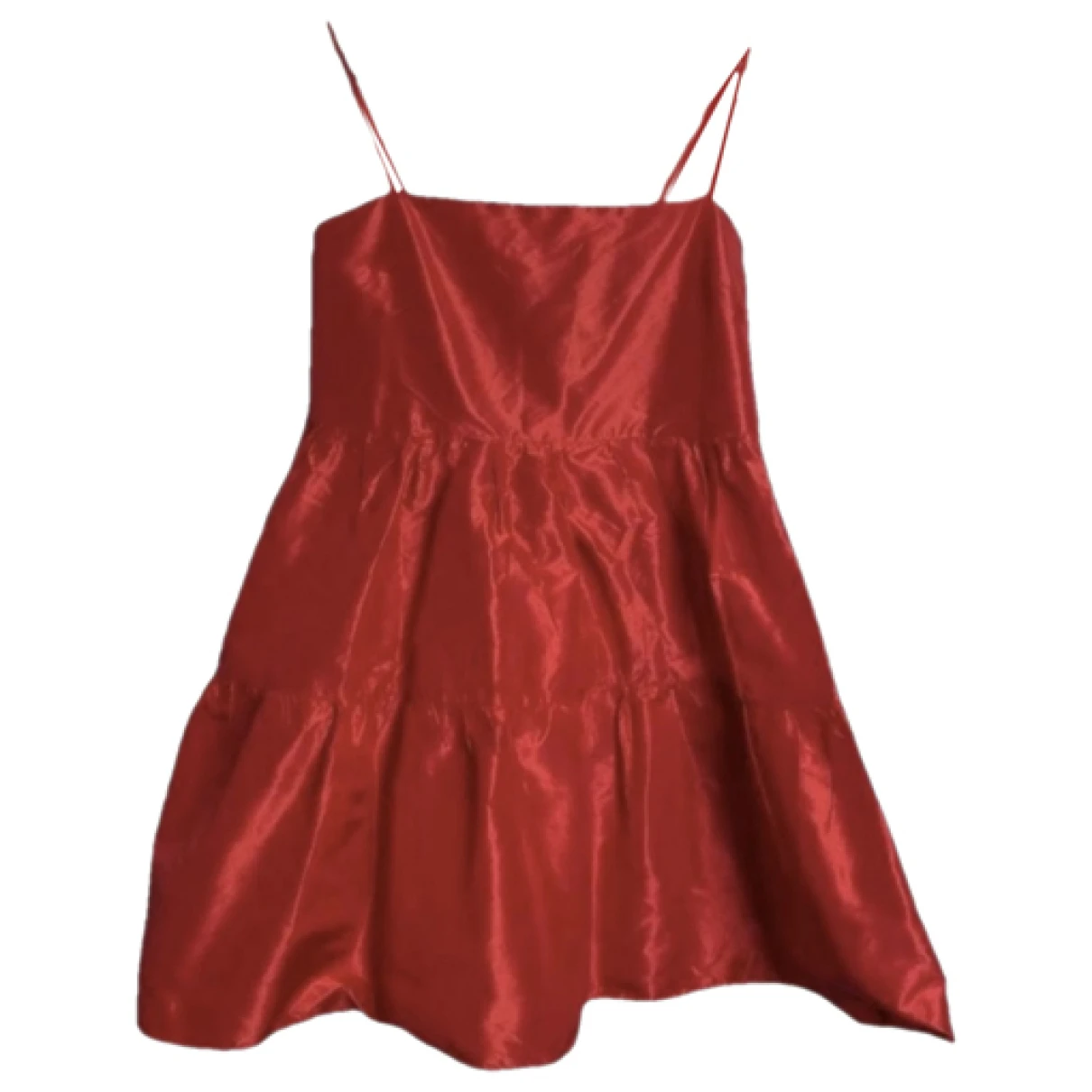 Pre-owned Cynthia Rowley Silk Mini Dress In Red
