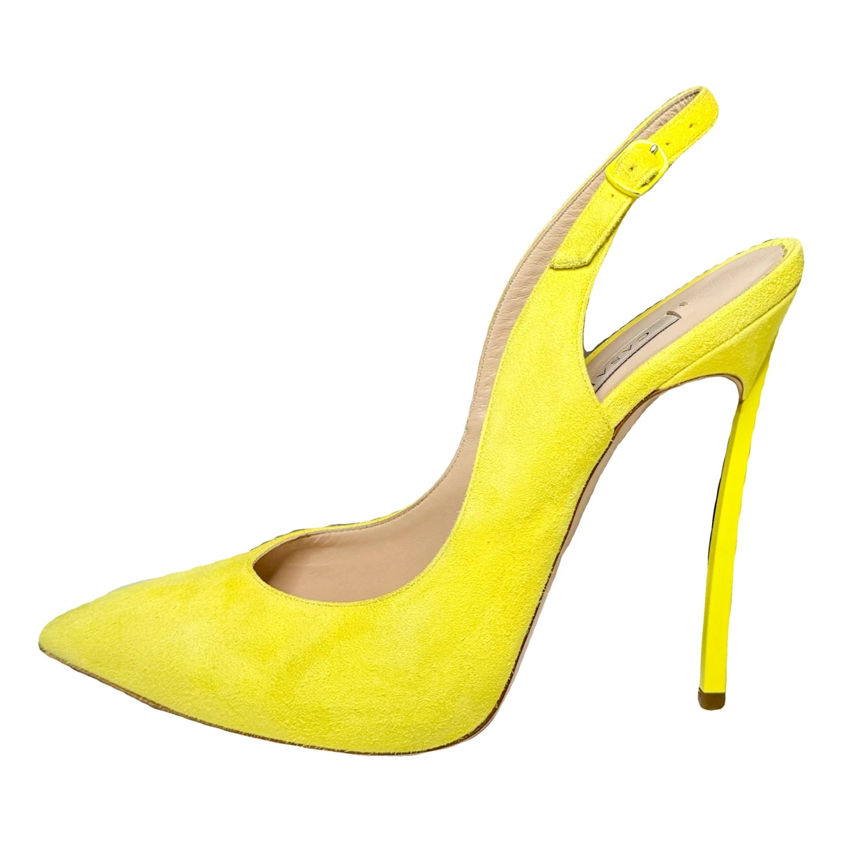 Pre-owned Casadei Heels In Yellow