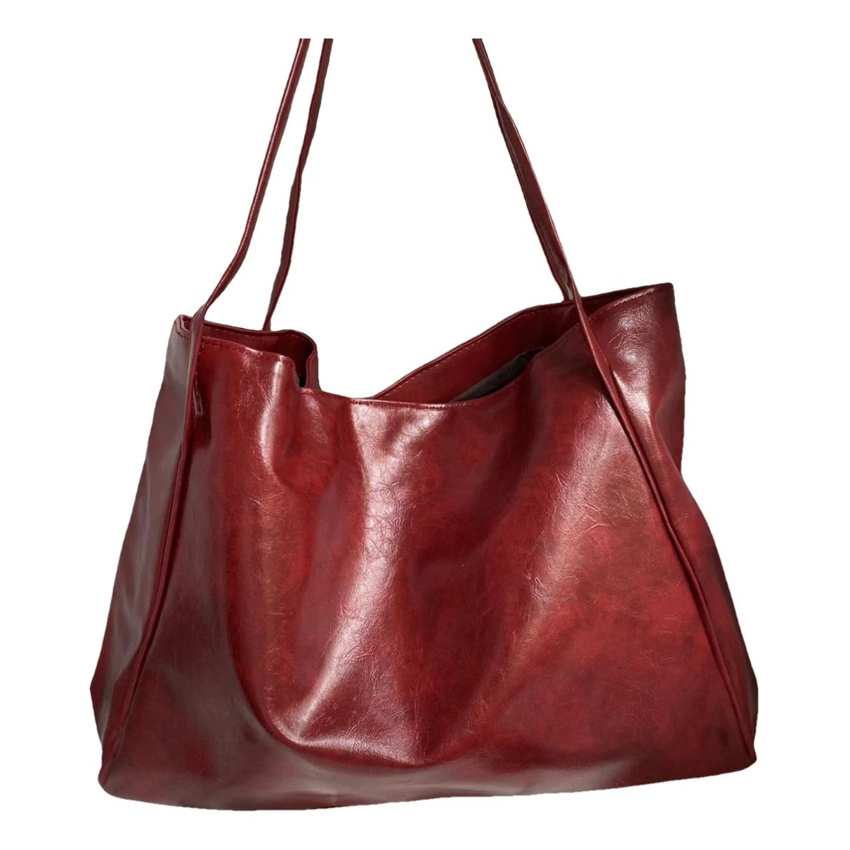 Pre-owned American Vintage Vegan Leather Handbag In Red