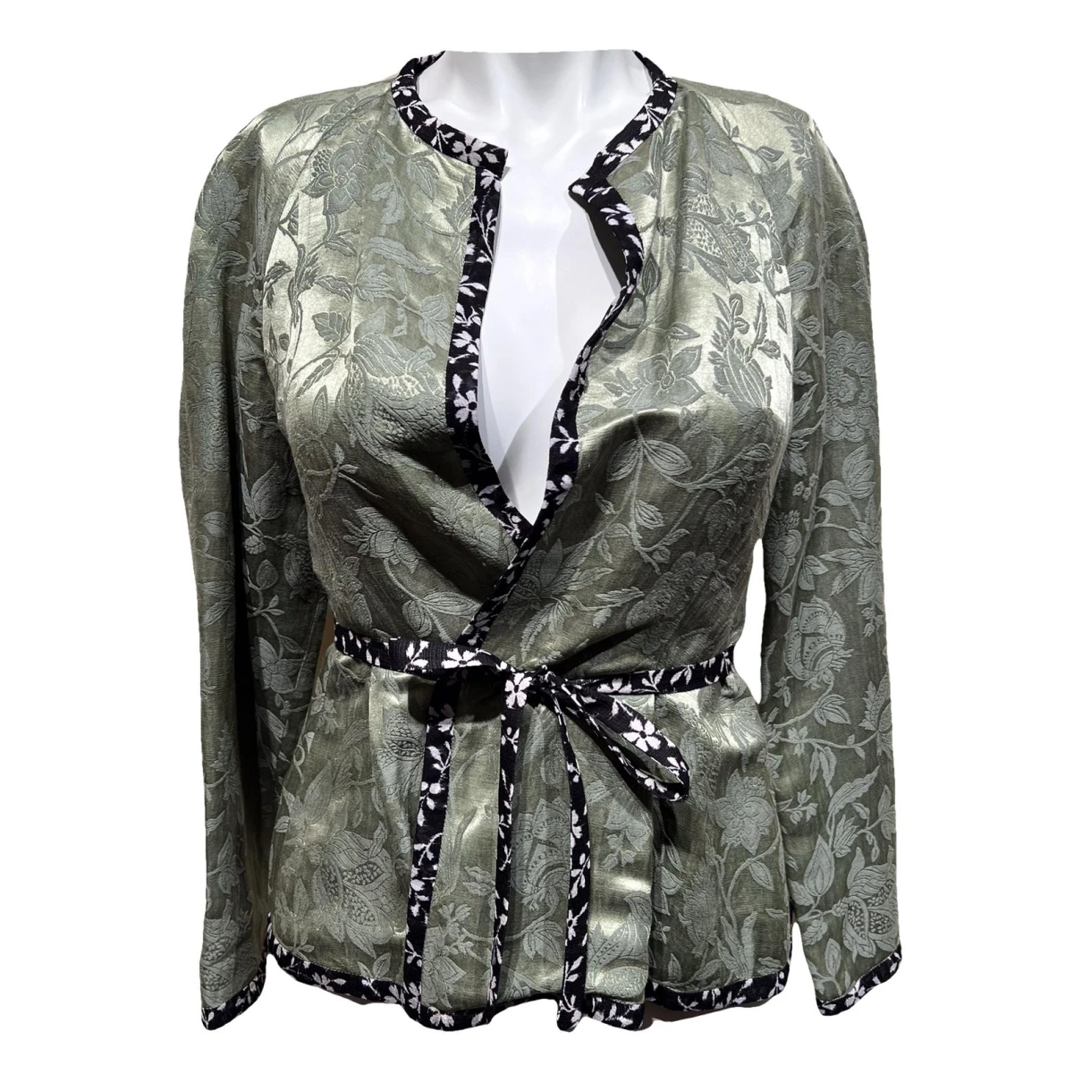 Pre-owned Etro Silk Jacket In Green