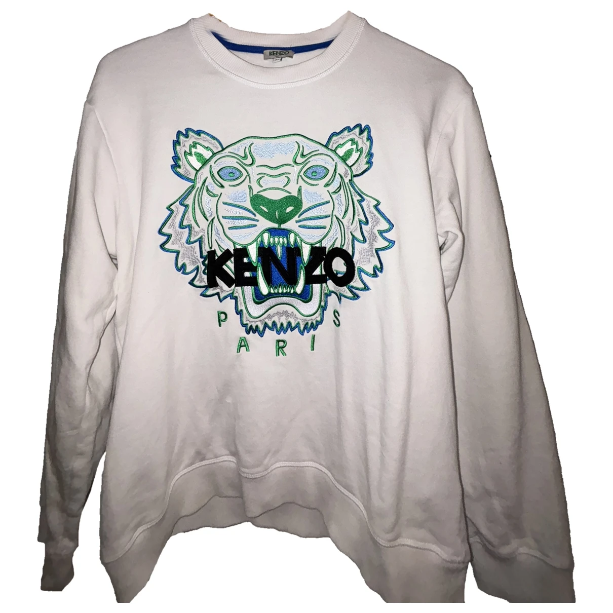 Pre-owned Kenzo Tiger Sweatshirt In White