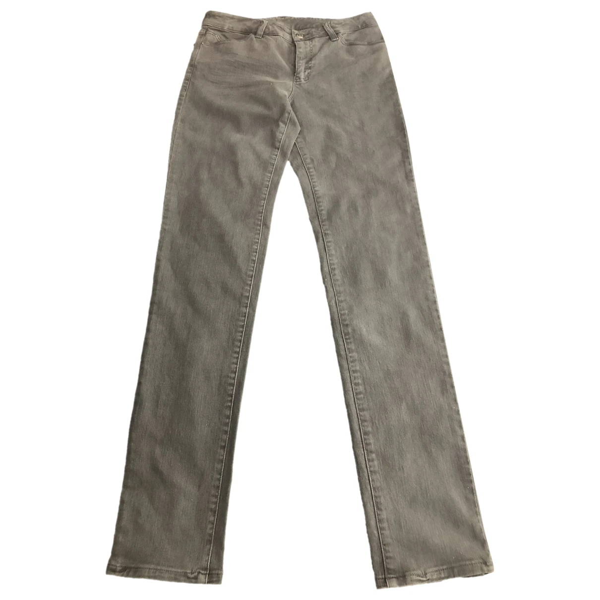 Pre-owned Emporio Armani Slim Pants In Grey
