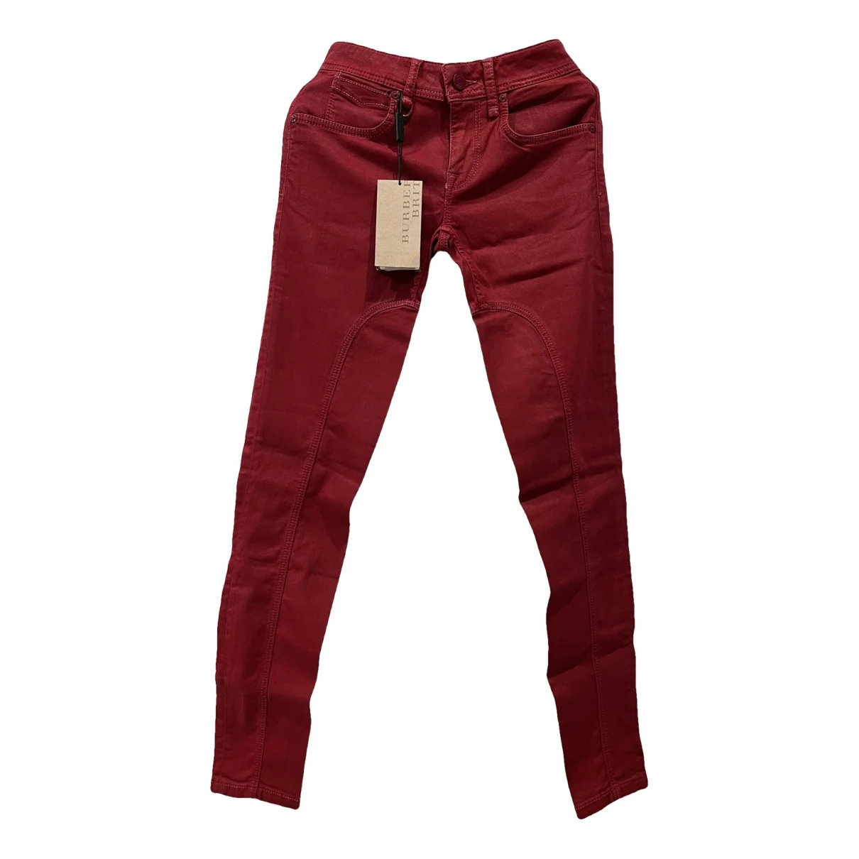 Pre-owned Burberry Slim Jeans In Red