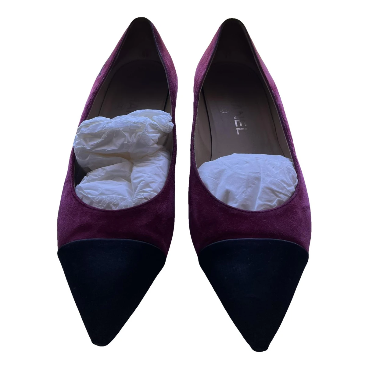 Pre-owned Chanel Ballet Flats In Burgundy