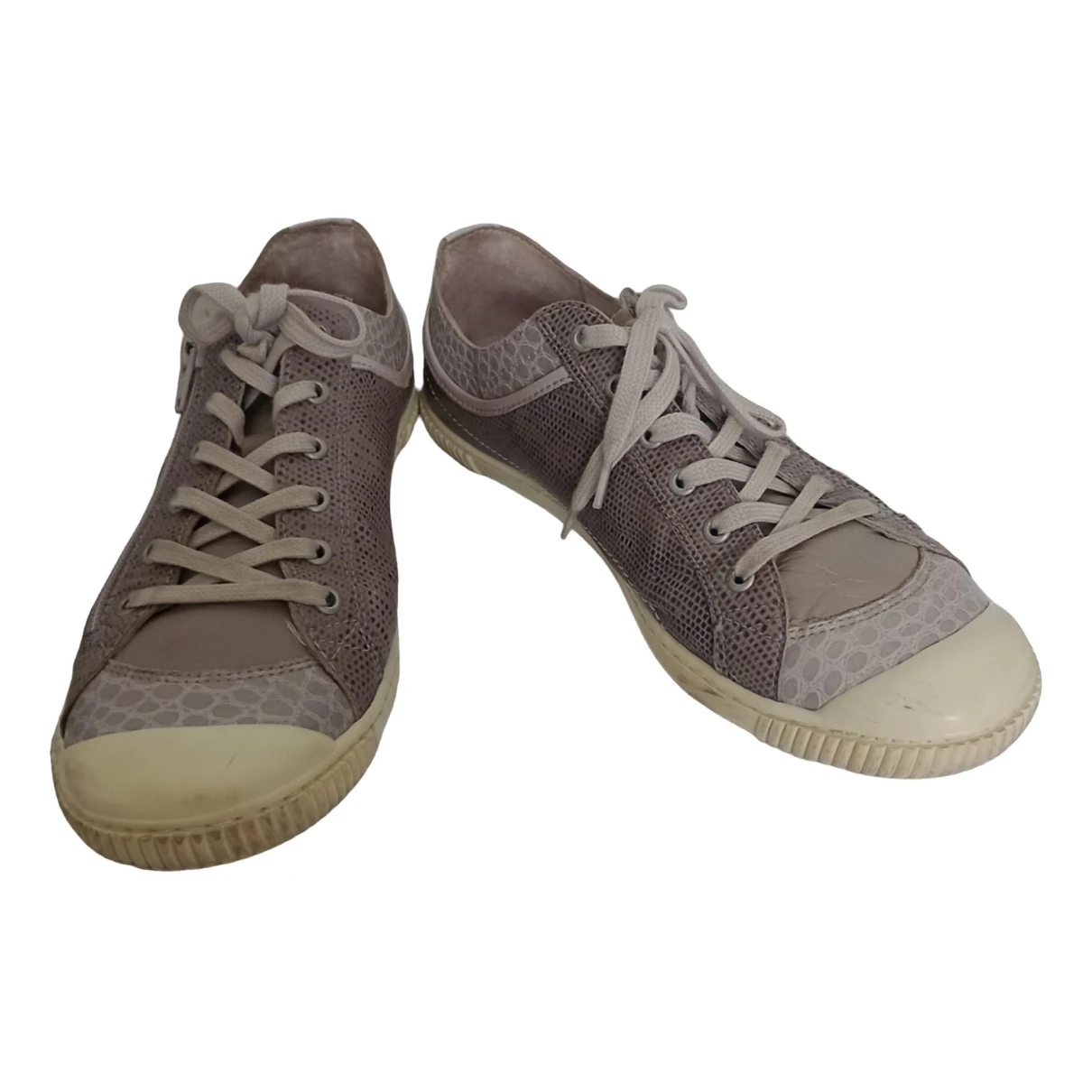 Pre-owned Pataugas Leather Trainers In Beige