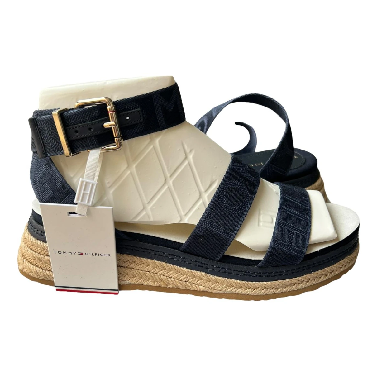 Pre-owned Tommy Hilfiger Cloth Sandal In Brown
