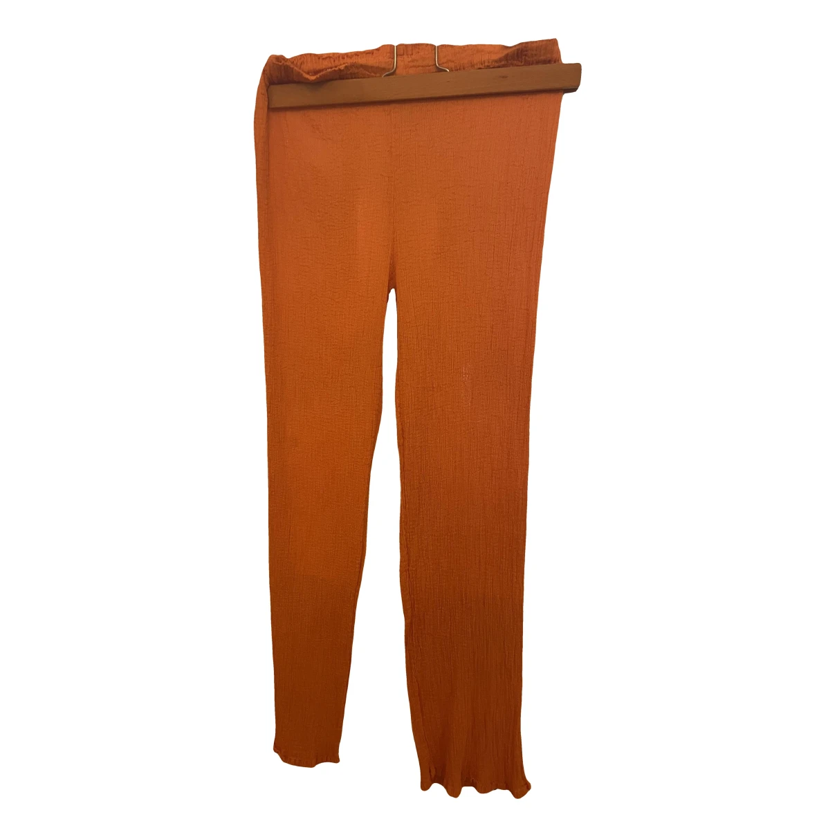 Pre-owned Issey Miyake Straight Pants In Orange