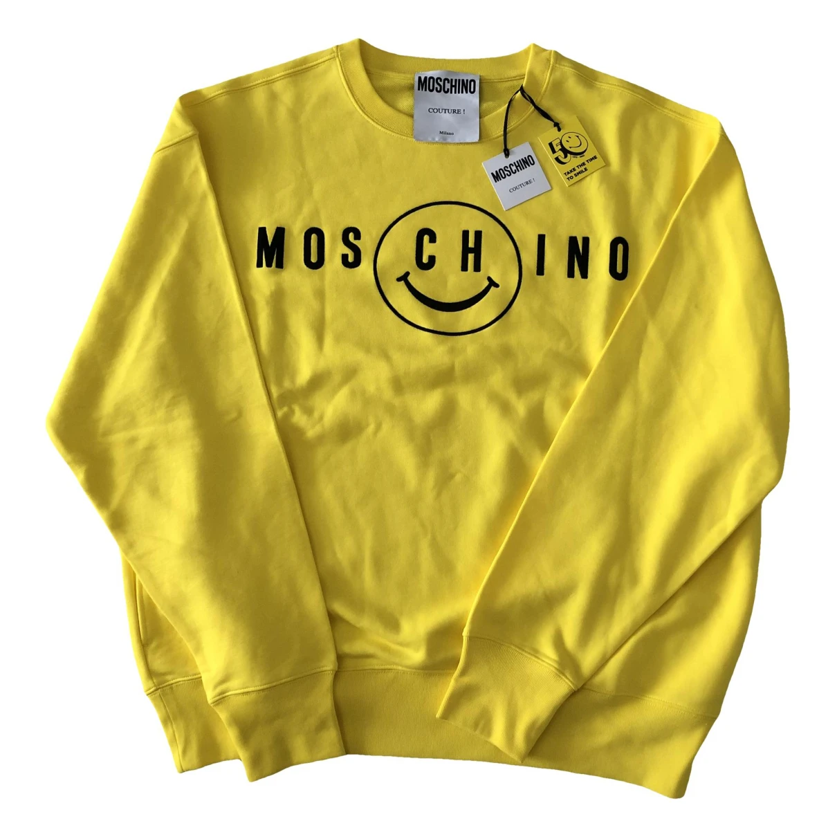 Pre-owned Moschino Sweatshirt In Yellow