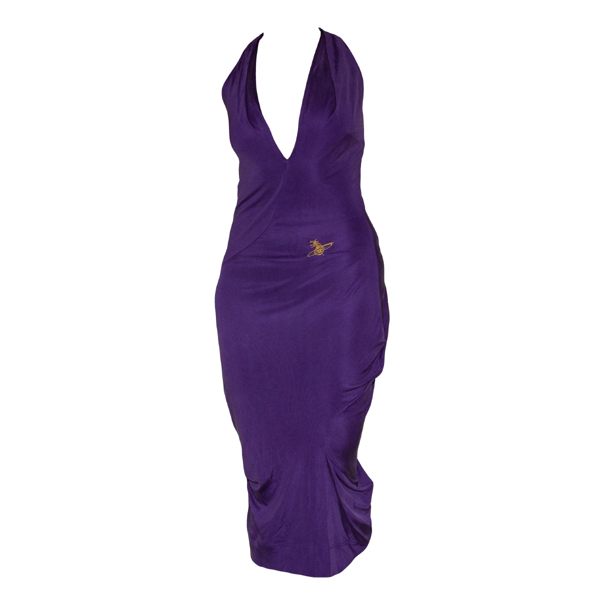 Pre-owned Vivienne Westwood Silk Mid-length Dress In Purple