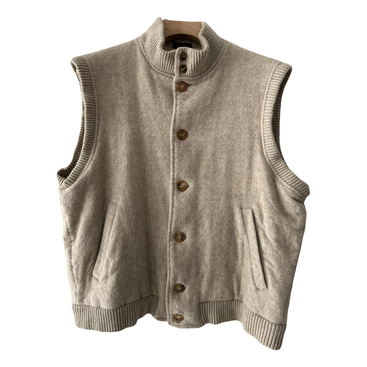 Pre-owned Loro Piana Cashmere Vest In Beige