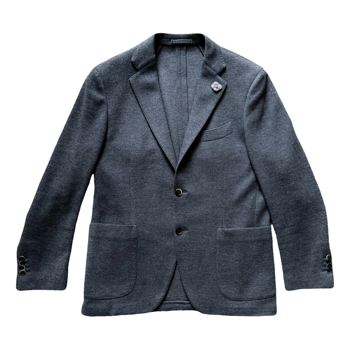Pre-owned Lardini Wool Suit In Anthracite