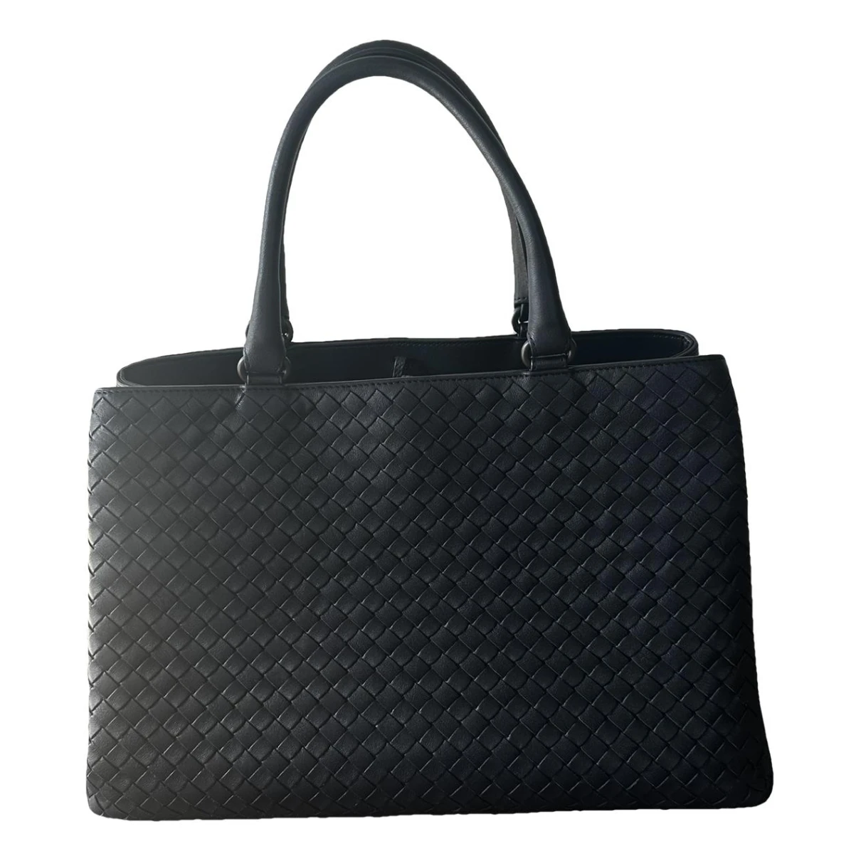 Pre-owned Bottega Veneta Leather Handbag In Blue