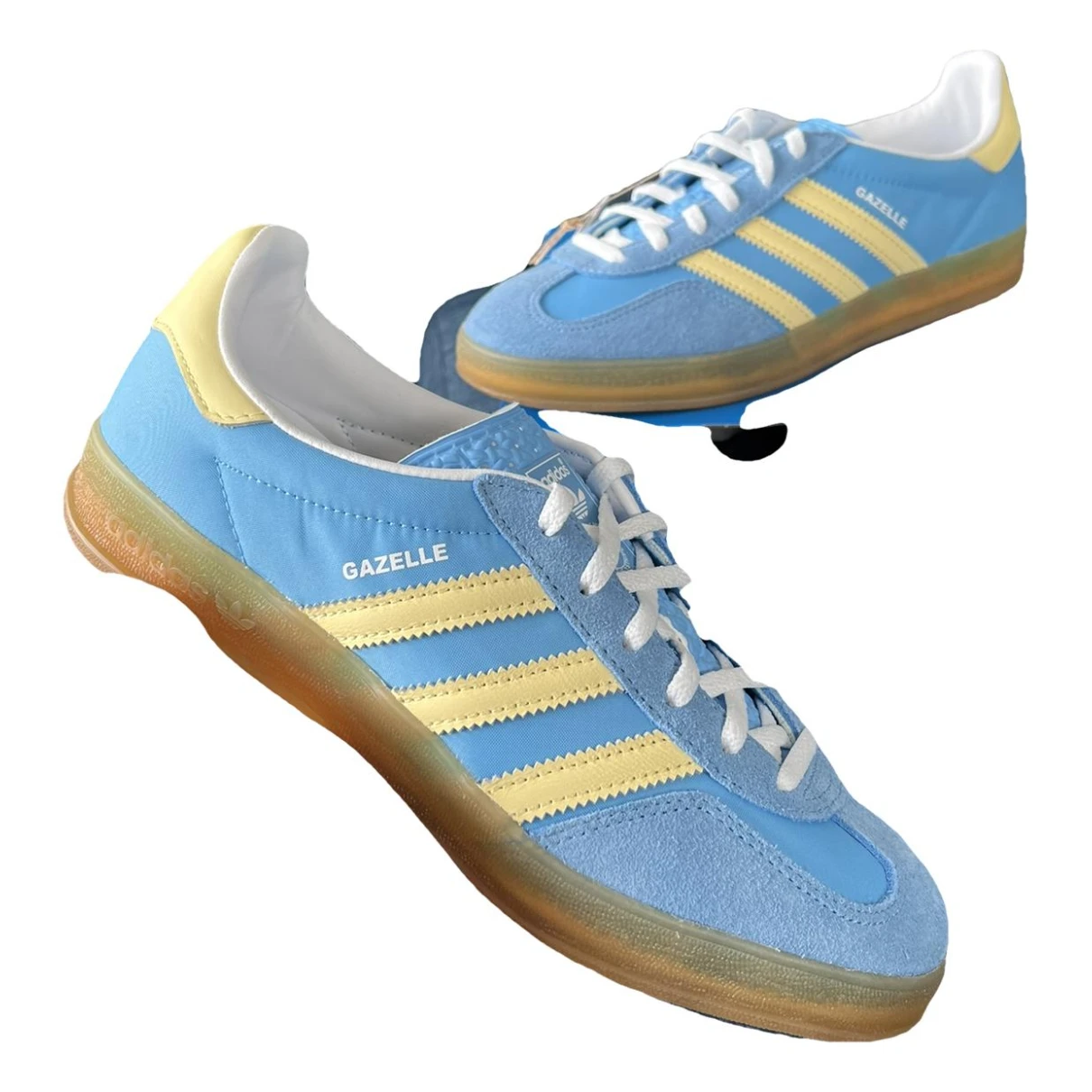 Pre-owned Adidas Originals Gazelle Velvet Trainers In Blue