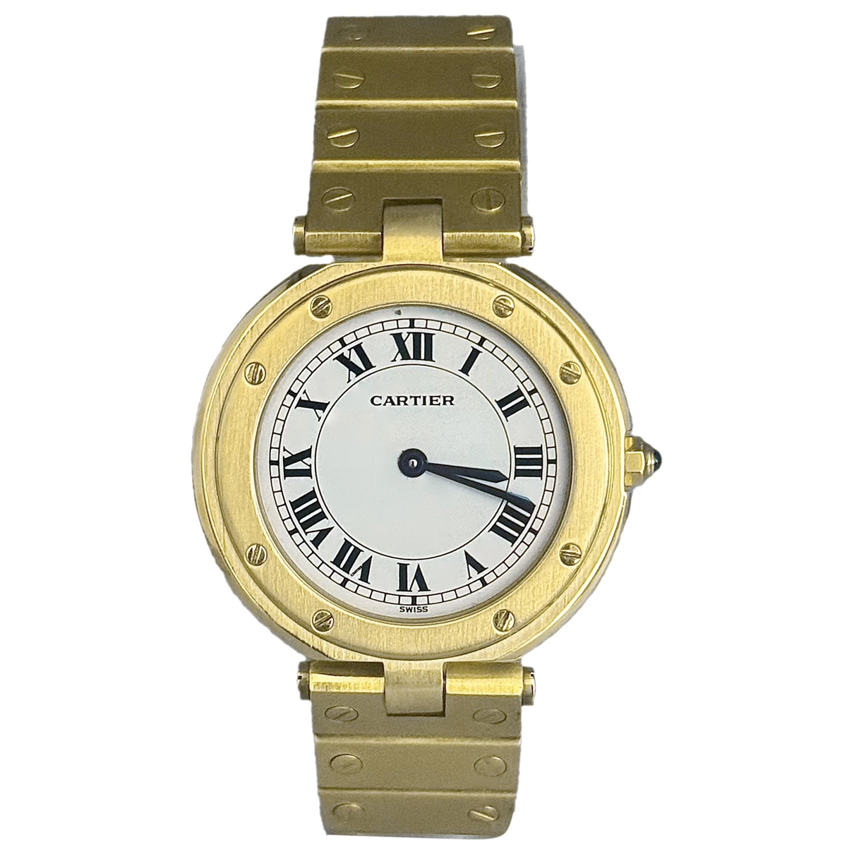 Pre-owned Cartier Santos Ronde Yellow Gold Watch