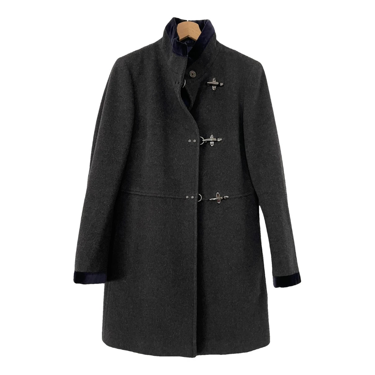 Pre-owned Fay Cashmere Coat In Grey