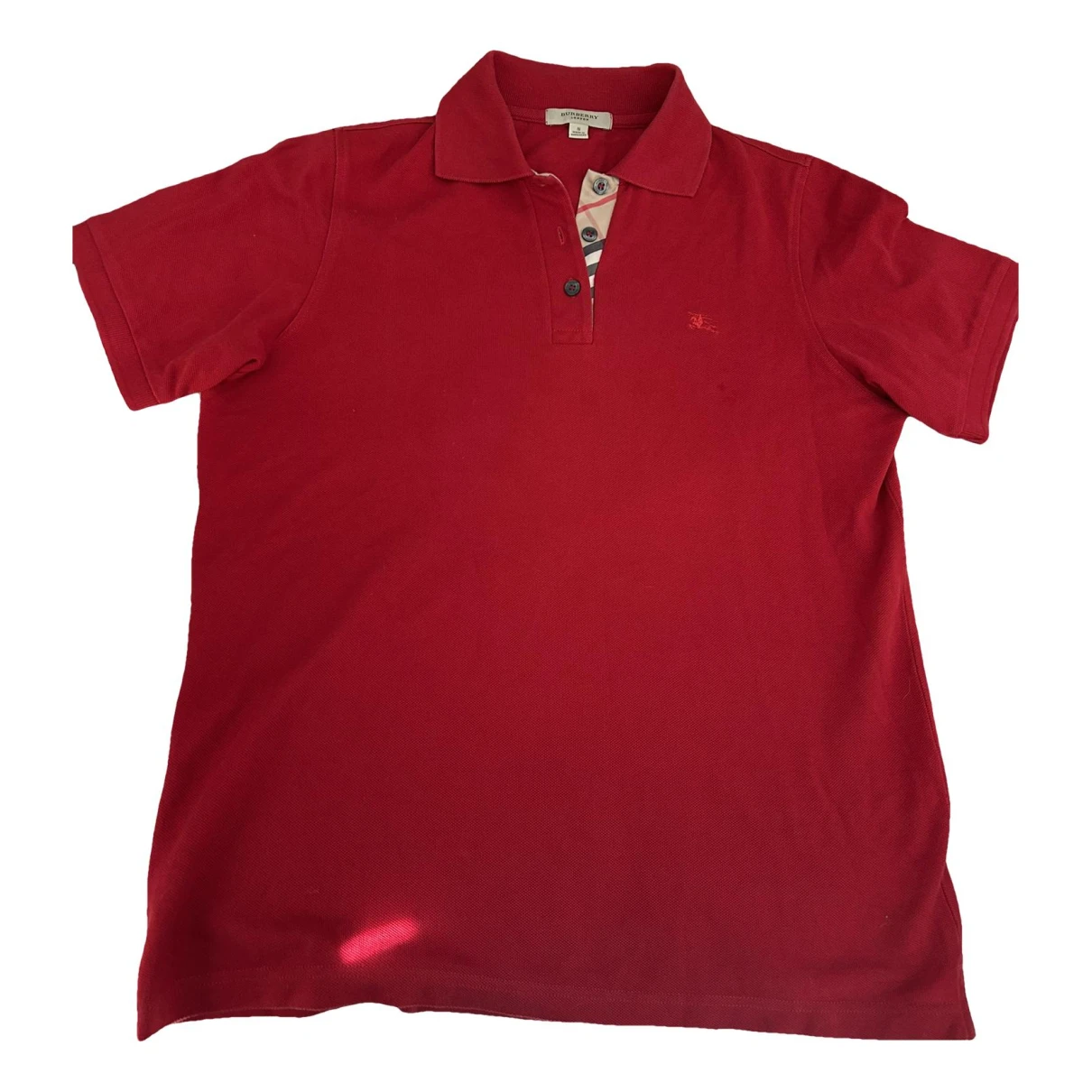 Pre-owned Burberry Polo In Red