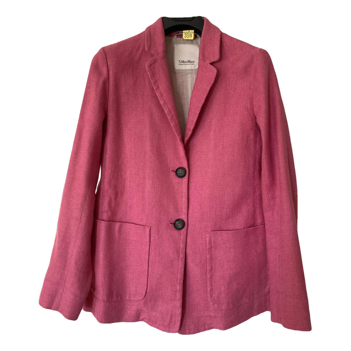 Pre-owned Max Mara Linen Blazer In Pink