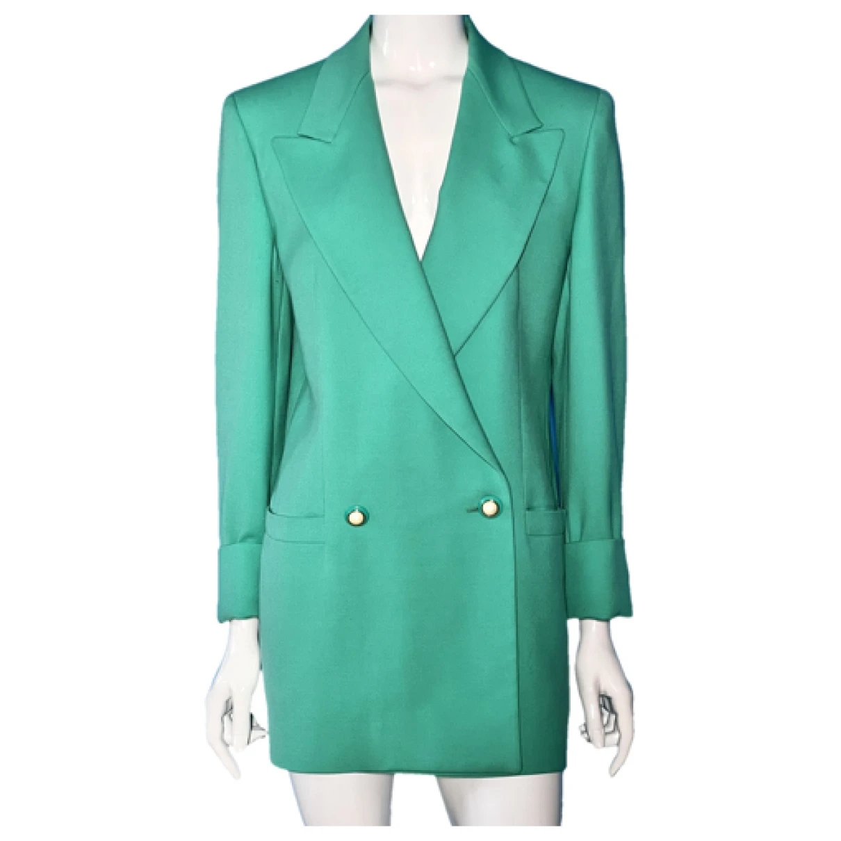 Pre-owned Versace Blazer In Turquoise