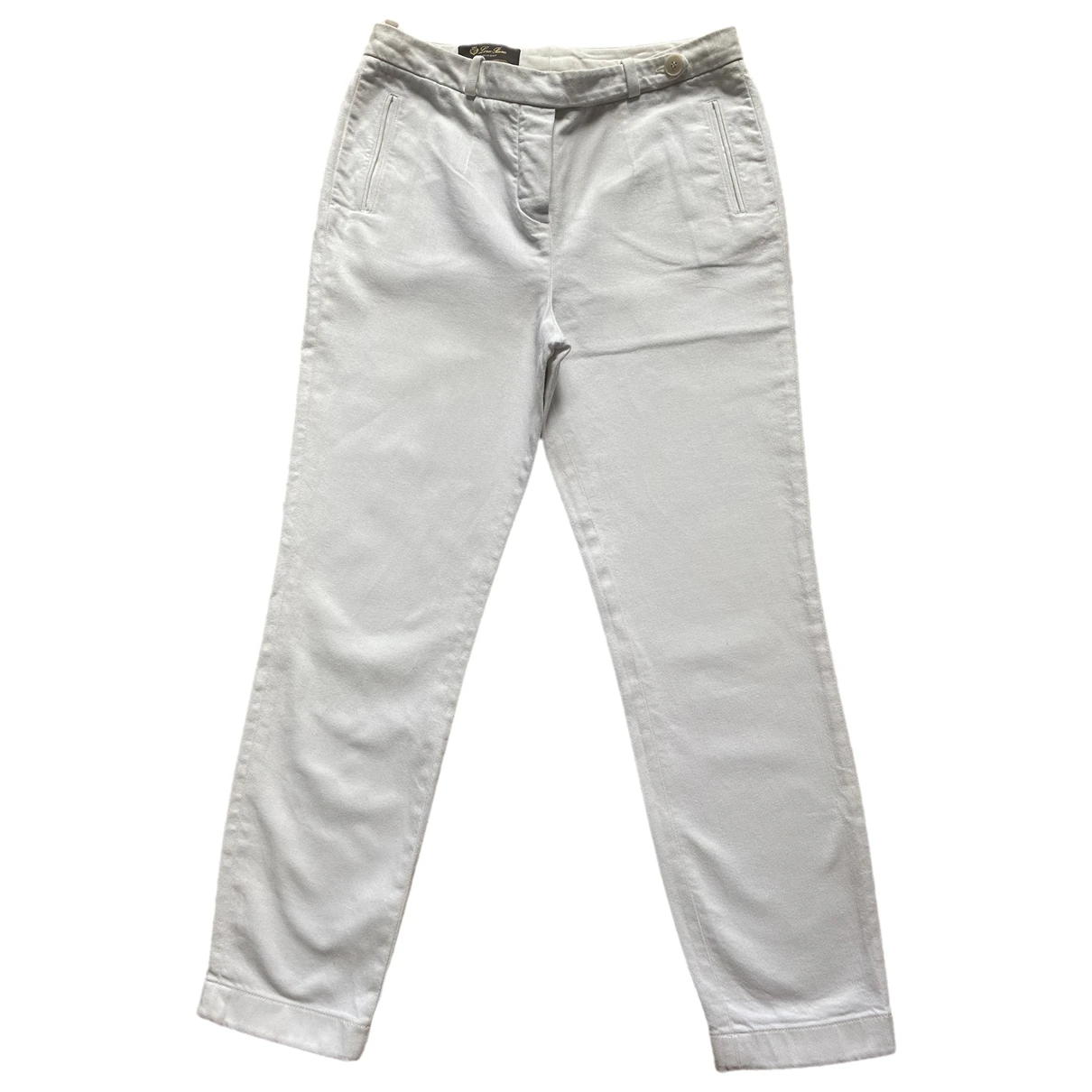 Pre-owned Loro Piana Straight Pants In White