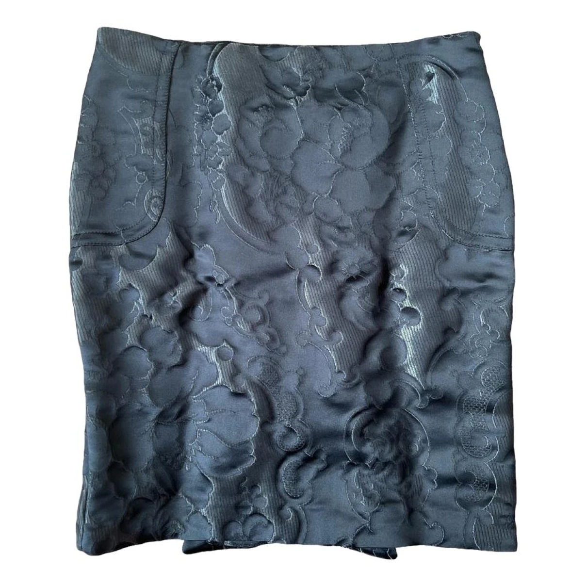 Pre-owned Gucci Silk Skirt In Blue