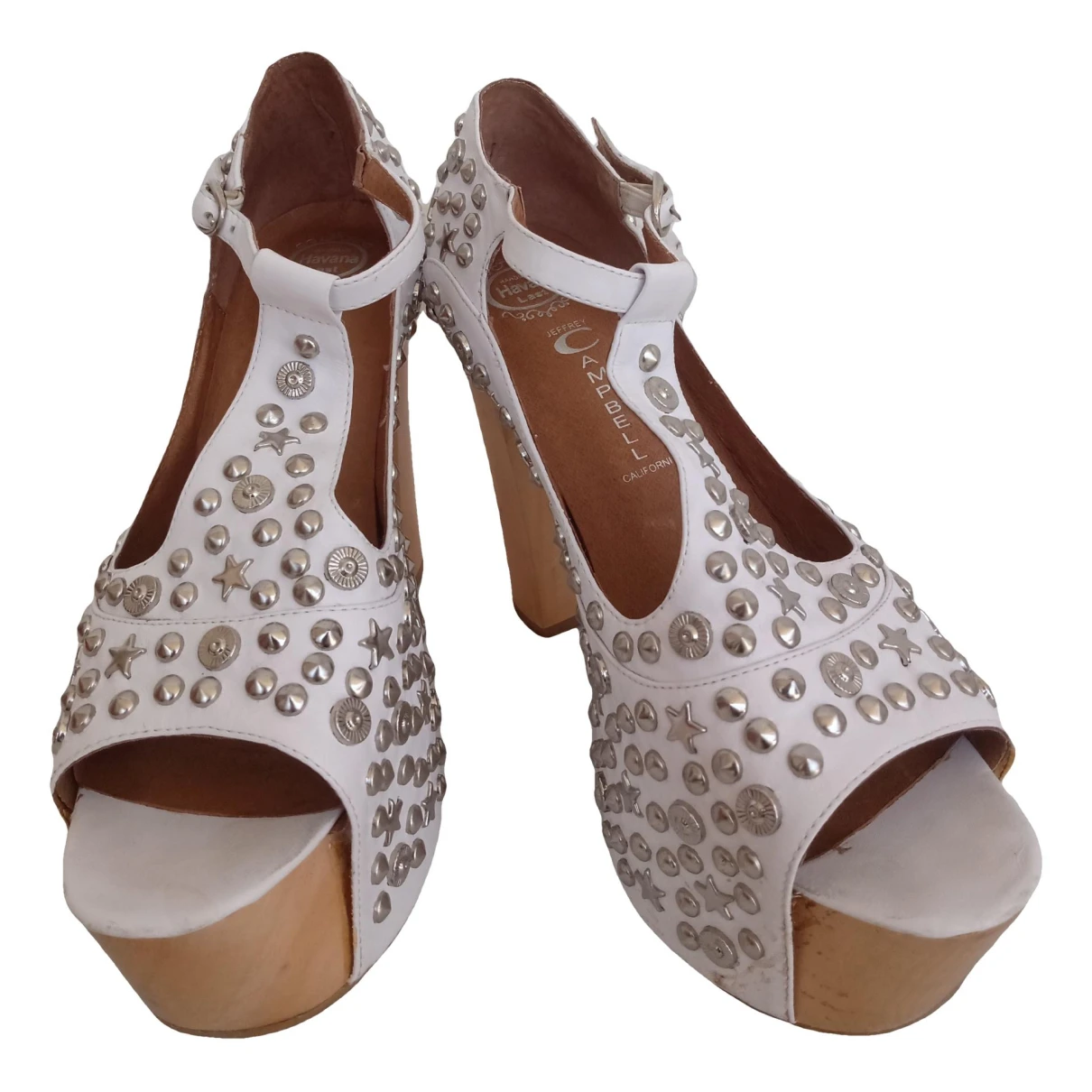 Pre-owned Jeffrey Campbell Leather Heels In White