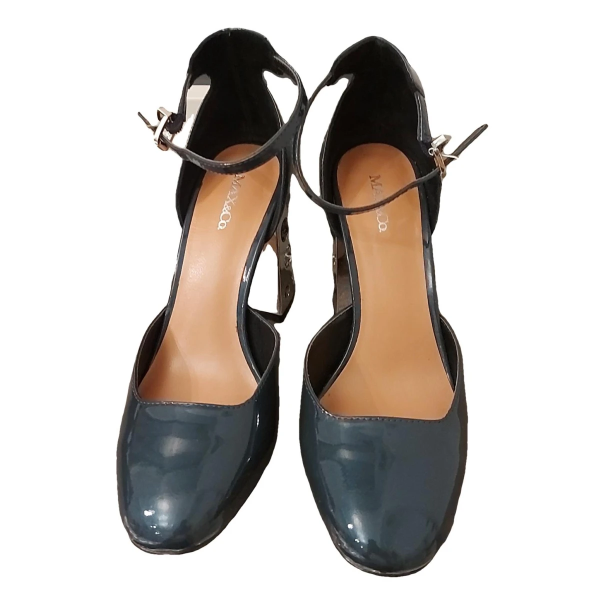 Pre-owned Max & Co Patent Leather Heels In Blue